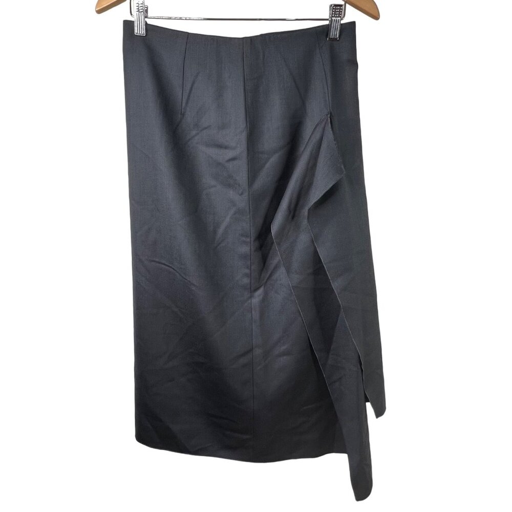 Max Azria Pencil Skirt Size 4 Straight Skirt Black Career Office Handkerchief